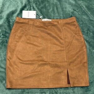 Brown Mini Skirt